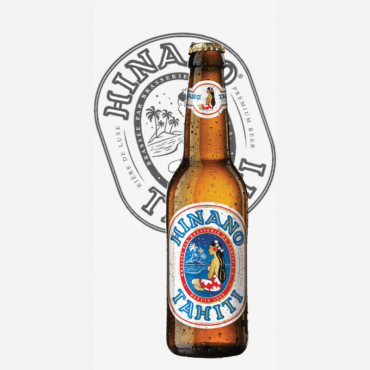 Hinano, Tahitian beer since 1955 - 33cL bottle - 5% alcohol