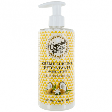 Crème hydratante pour mains & pieds à la fleur de tiaré Bio 500mL