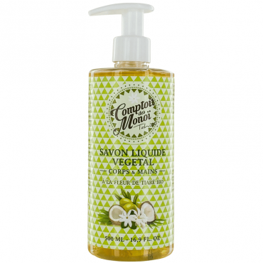 100% Vegetable liquid soap with organic tiare flower (500mL)