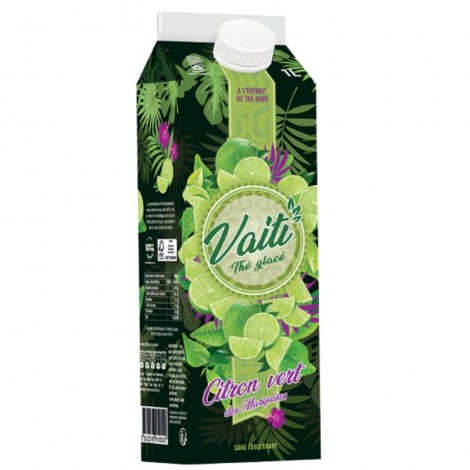 Vaiti Marquesas Lime Flavored Iced Tea bottle 1L Vaiti Marquesas Lime Flavored Iced Tea bottle 1L