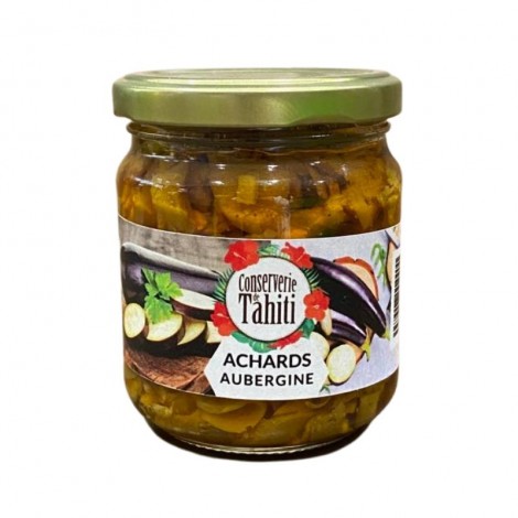 Eggplant pickles from the Conserverie de Tahiti 200g glass jar Eggplant pickles from the Conserverie de Tahiti 200g glass jar