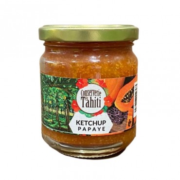 Tahitian Papaya Ketchup from the Conserverie de Tahiti 200g glass jar