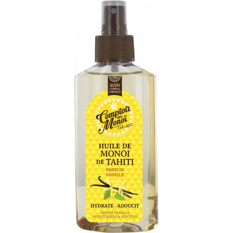 Huile de Monoï de Tahiti Vanille - Comptoir des Monoï (100mL)