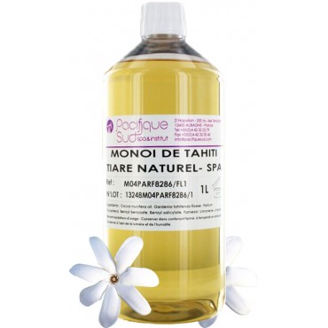 Monoï de Tahiti A.O Parfum Tiaré Naturel - 1L