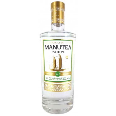 Pure Rum White Cane Juice - 40° par Manutea 70cL