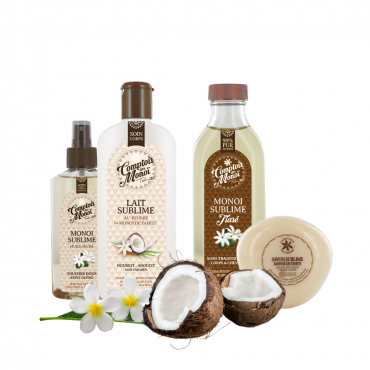 Coffret Sublime - Monoï, Savon, Lait Corps et Huile Sèche