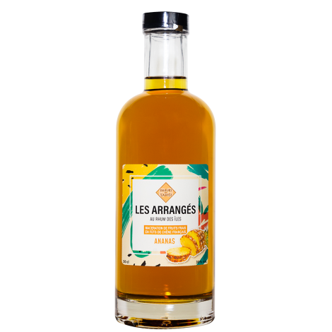 Pineapple-flavored "Les Arrangés" Rum by Manutea - 30° (50 cL)