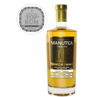 Rhum agricole vanille de Tahiti - Manutea - 45°