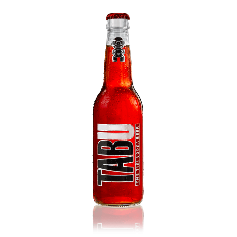 Tahitian Tabu beer flavored with Vodka, 33cL glass bottle