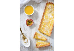 Exotic passion fruit & coconut pie
